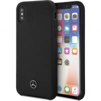 Husă Mercedes Lining, din silicon, pentru iPhone X - negru