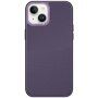 Husă din piele cu cadru metalizat pentru iPhone 14 - violet
