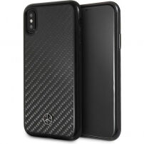 Carcasă Mercedes Hard case Dynamic Carbon, pentru iPhone X - negru