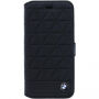 Husă din piele BMW Hexagon Book, pentru iPhone SE (2020/2022) / 8 / 7 - negru