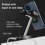 Stand de încărcare magnetic 3în1 cu lumină de noapte pentru iPhone / Apple Watch / Airpods - negru
