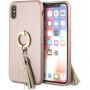 Husă Guess Saffiano Ring, pentru iPhone X - roz