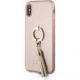 Husă Guess Saffiano Ring, pentru iPhone X - roz