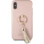 Husă Guess Saffiano Ring, pentru iPhone X - roz