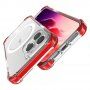 Husă transparentă cu ramă colorată și MagSafe pentru iPhone 15 Pro - roșu