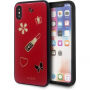 Husă Guess Iconic, pentru iPhone X - roşu