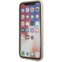 Carcasă Guess Saffiano Butterfly, pentru iPhone X - roz-auriu