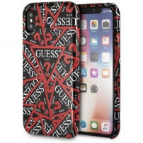 Carcasă Guess Triangle Over, pentru iPhone X - negru