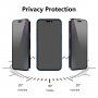 ENKAY sticlă securizată 2.5D Anti-Spy pentru iPhone 15 Plus