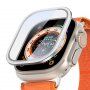 DUX DUCIS sticlă securizată cu cadru metalic pentru Apple Watch Ultra 49mm - argintiu