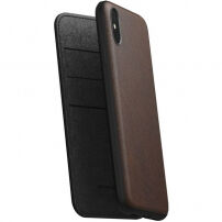 Husă Nomad Folio Leather case, pentru Apple iPhone XS Max - maro
