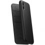 Husă Nomad Folio Leather case, pentru Apple iPhone XS / X - negru