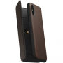 Husă Nomad Folio Leather Tri-Fold, pentru Apple iPhone XS / X - maro