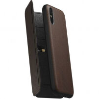 Husă Nomad Folio Leather Tri-Fold, pentru Apple iPhone XS / X - maro