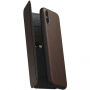 Husă Nomad Folio Leather Tri-Fold, pentru Apple iPhone XS Max - maro