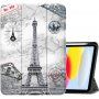 Carcasă cu spațiu pentru Apple Pencil și funcție de adormire pentru iPad 10,9" (2022) / 11" (2025) - turnul Eiffel