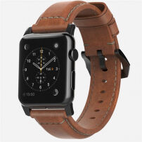 Curea din piele Nomad Horween Traditional, pentru Apple Watch Ultra 49mm / 46mm / 45mm / 44mm / 42mm - încuietoare neagră