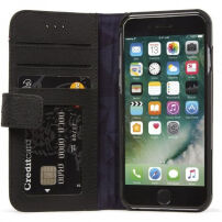 Husă Decoded Leather Wallet, pentru Apple iPhone SE (2020/2022) / 8 / 7 / 6S - negru