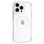 Husă transparentă cu ramă colorată și MagSafe pentru iPhone 15 Pro - alb