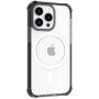 Husă transparentă cu ramă colorată și MagSafe pentru iPhone 15 Pro - negru