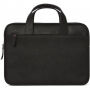 Servietă din piele Decoded Waxed Slim, pentru MacBook 12" / Pro 13" / Pro 15" - negru