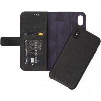 Husă Decoded Leather 2in1 Wallet, pentru Apple iPhone X - negru