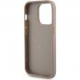 Guess Perforated 4G Glitter Metal Logo husă pentru iPhone 14 Pro Max - auriu