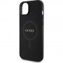 Guess Saffiano husă cu MagSafe pentru iPhone 15 Plus - negru