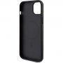 Guess Saffiano husă cu MagSafe pentru iPhone 15 Plus - negru