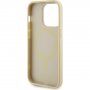 Guess Saffiano husă cu MagSafe pentru iPhone 15 Pro Max - auriu