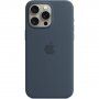 Carcasă originală Apple din silicon cu MagSafe pentru iPhone 15 Pro Max - albastru de furtună