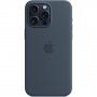 Carcasă originală Apple din silicon cu MagSafe pentru iPhone 15 Pro Max - albastru de furtună