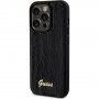 Guess Sequin Script Logo husă cu paiete pentru iPhone 14 Pro Max - negru
