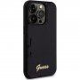 Guess Sequin Script Logo husă cu paiete pentru iPhone 14 Pro Max - negru