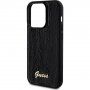 Guess Sequin Script Logo husă cu paiete pentru iPhone 14 Pro Max - negru