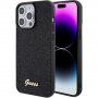 Guess Square Mirror Script Logo husă pentru iPhone 15 Pro Max - negru