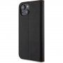 Karl Lagerfeld Saffiano Karl and Choupette NFT carcasă flip pentru iPhone 15 Plus - negru