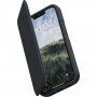 NJORD Leather carcasă flip cu MagSafe pentru iPhone 14 - gri închis,