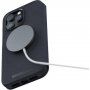 NJORD Leather carcasă flip cu MagSafe pentru iPhone 14 Pro Max - gri închis,