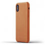 Husă Mujjo Full Leather, pentru Apple iPhone X - galben-maro