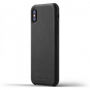 Husă Mujjo Full Leather, pentru Apple iPhone X - negru