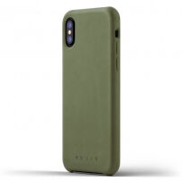 Husă Mujjo Full Leather, pentru Apple iPhone X - măsliniu