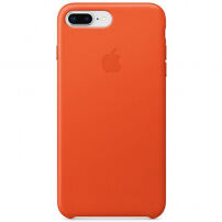 Husă originală Apple, din piele, pentru iPhone 8 Plus / 7 Plus - portocaliu clar