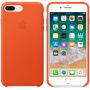 Husă originală Apple, din piele, pentru iPhone 8 Plus / 7 Plus - portocaliu clar