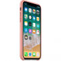 Husă originală Apple, din piele, pentru iPhone X - roz pal