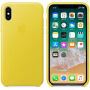 Husă originală Apple, din piele, pentru iPhone X - galben primăvăratic
