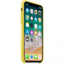 Husă originală Apple, din piele, pentru iPhone X - galben primăvăratic