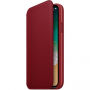 Husă originală Apple Folio, din piele, pentru iPhone X -roşu