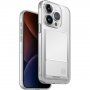 Husă transparentă cu buzunar pentru carduri UNIQ Air Fender pentru iPhone 15 Pro Max - transparent