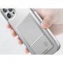 Husă transparentă cu buzunar pentru carduri UNIQ Air Fender pentru iPhone 15 Pro Max - transparent